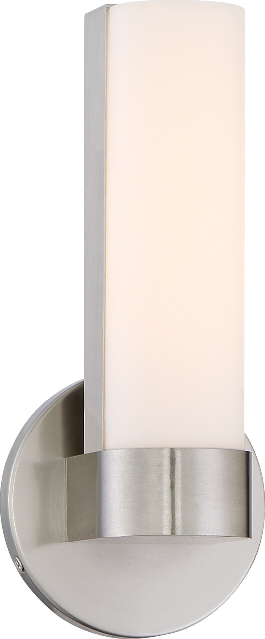 Nuvo Bond 1-Light 9-1/2" LED Vanity w/ White Acrylic Lens in Brushed Nickel